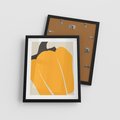 Plakat w ramie 40x50 - Migocące Formy - abstrakcyjny minimalistyczny obraz, żółta papryczka - rama czarna