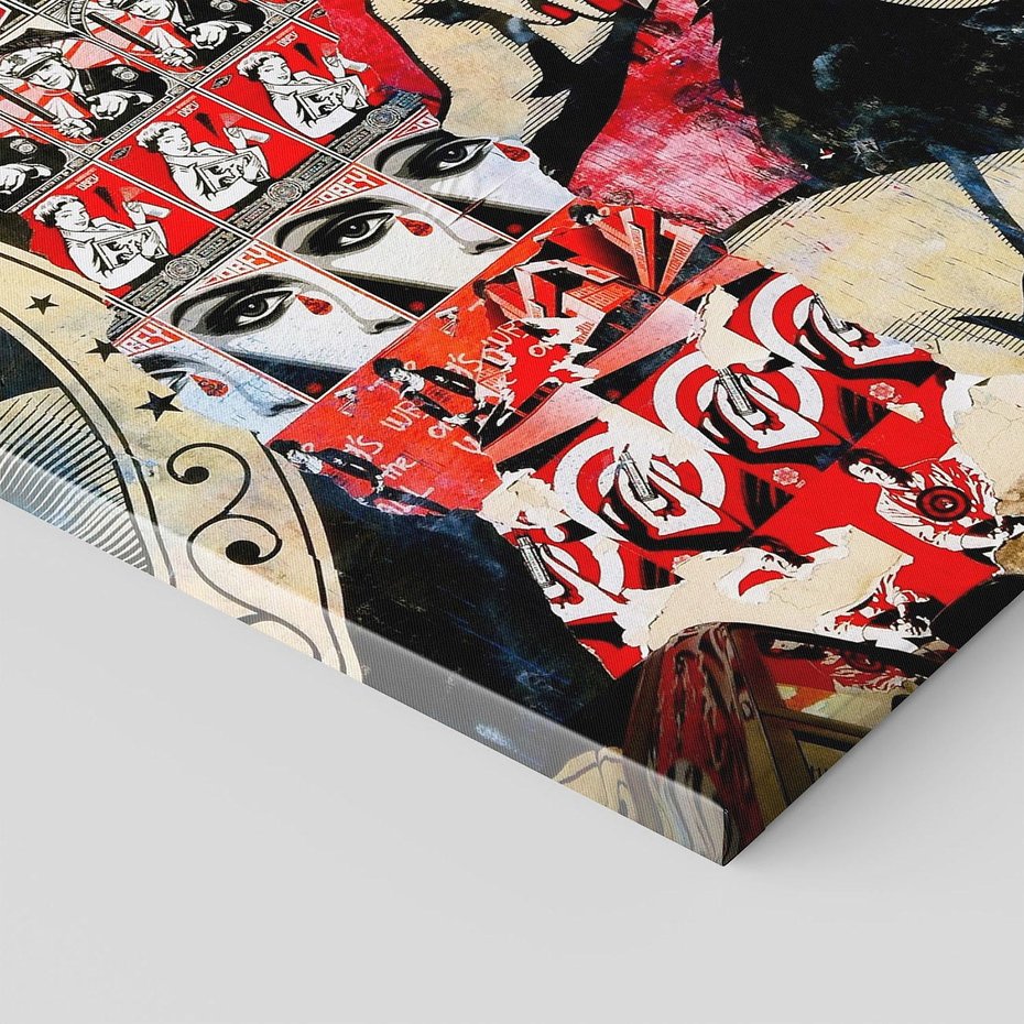 Obraz na płótnie 50x50 - Eksploracja kolorowego graffiti - graffiti