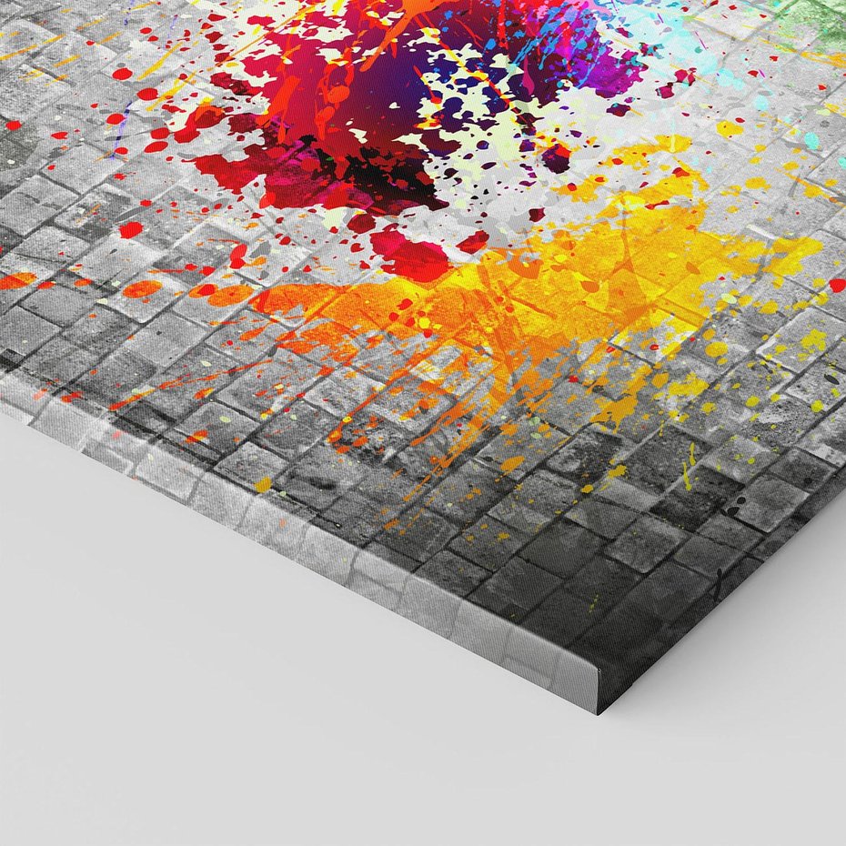 Obraz na płótnie 40x40 - Ekspresja Graffiti - farba, graffiti