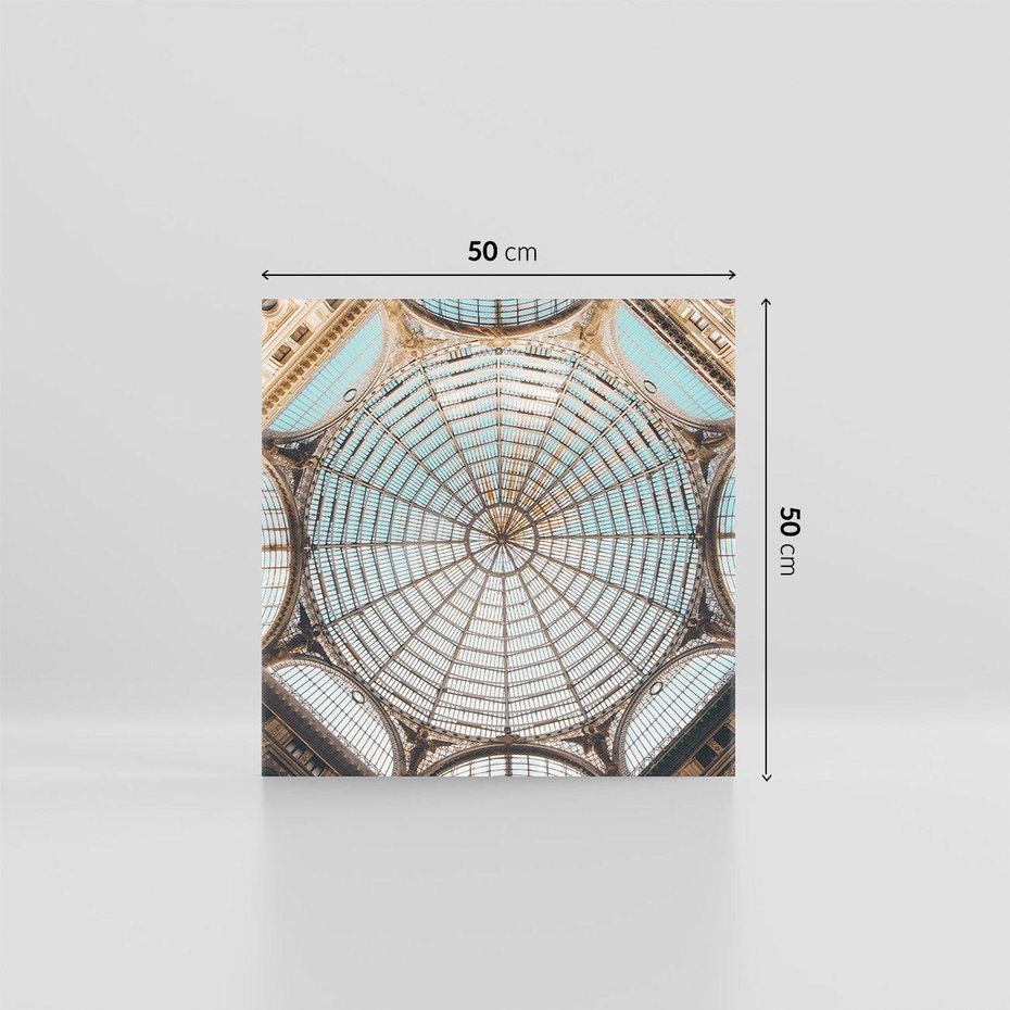 Obraz na płótnie 50x50 - Magia Sklepienia - sklepienie, szklany dach