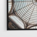 Obraz w ramie 50x50 - Magia Sklepienia - sklepienie, szklany dach - rama czarna
