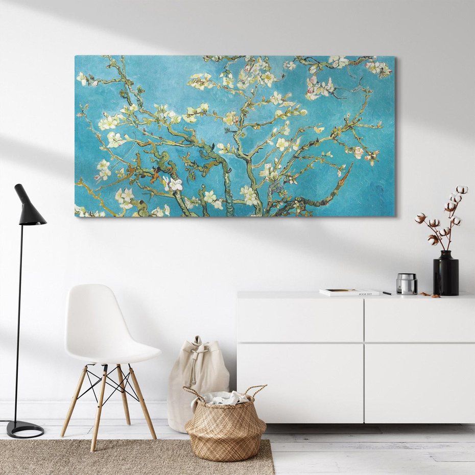 Obraz na płótnie 140x70 - Almond blossom 1890, Vincent van Gogh - Reprodukcja - reprodukcja, obraz na płótnie