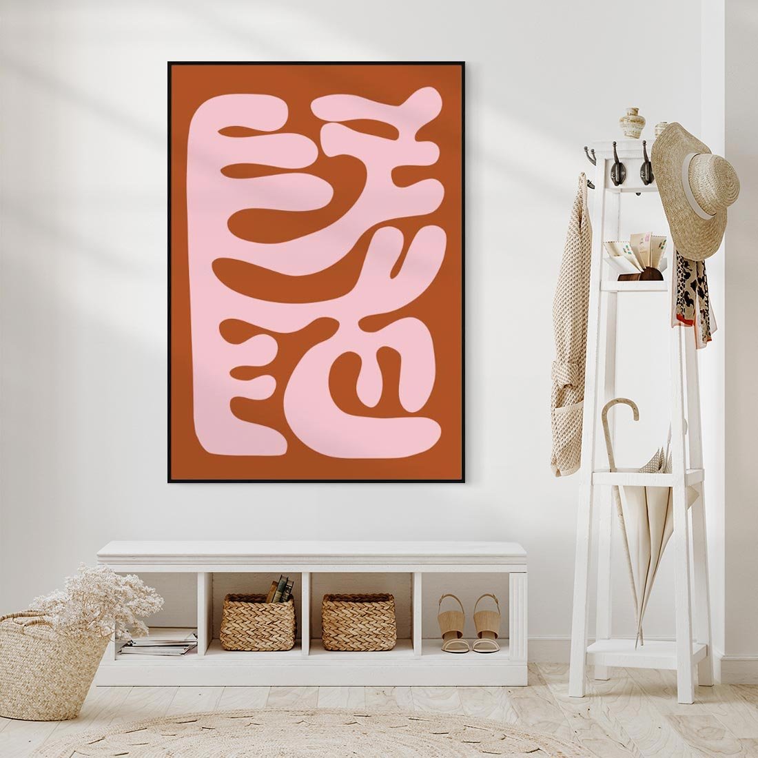 Obraz w ramie 50x70 - Migotliwe Boho Marzenia - abstrakcyjny obraz, plakat - rama czarna