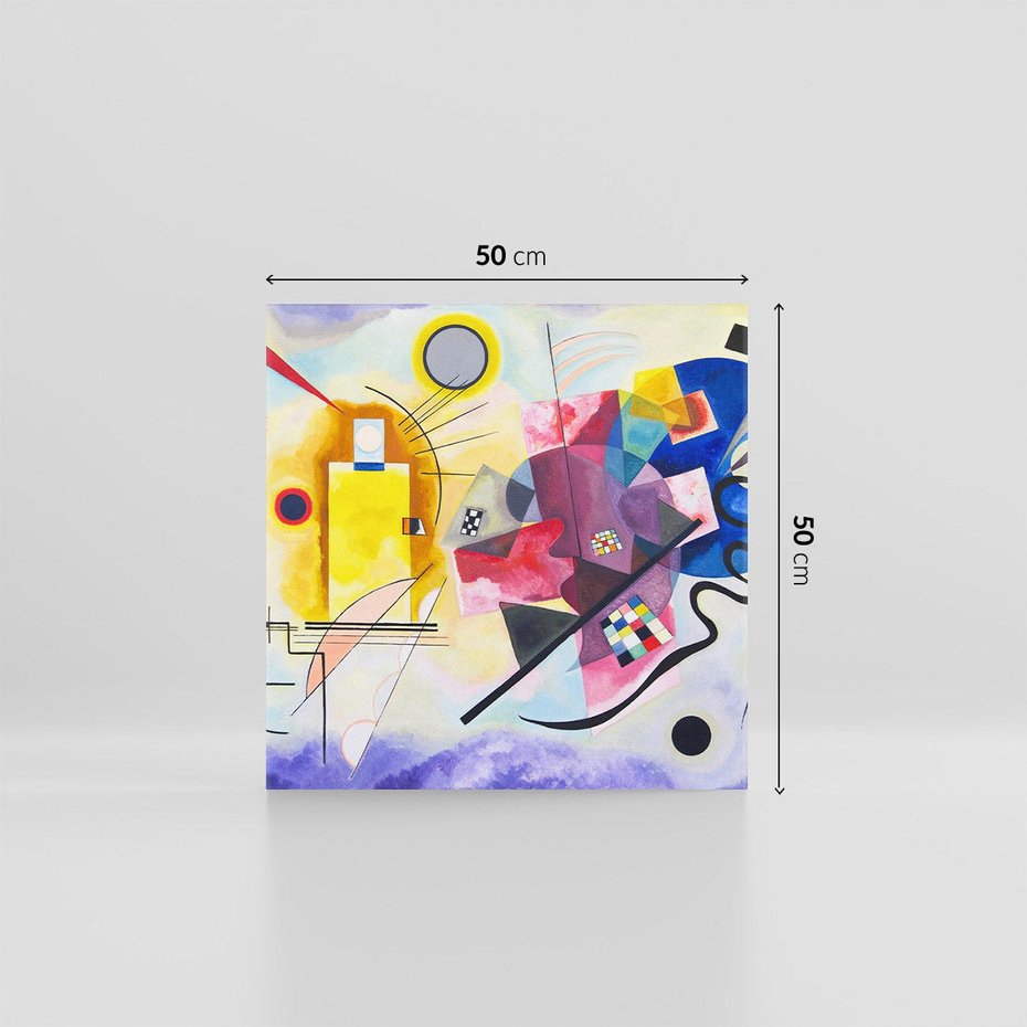 Obraz na płótnie 50x50 - "Żółty-Czerwony-Niebieski" Wassily Kandinsky - Reprodukcja - reprodukcja, obraz na płótnie