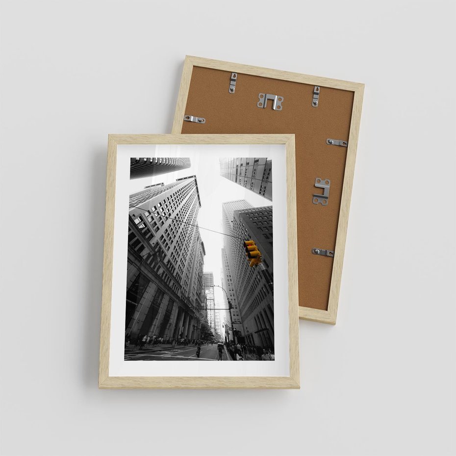 Plakat w ramie 30x40 - Miejskie Wieże - miasto, wieżowce - rama drewno