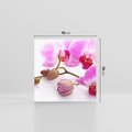 Obraz na płótnie 70x70 - Elegancka orchidea w pełnym rozkwicie - orchidea, kwiat