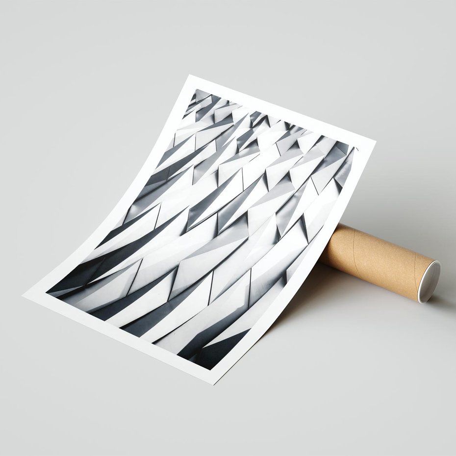 Plakat bez ramy 40x50 - Geometryczna Nowoczesność - nowoczesna architektura, gemetryszne formy