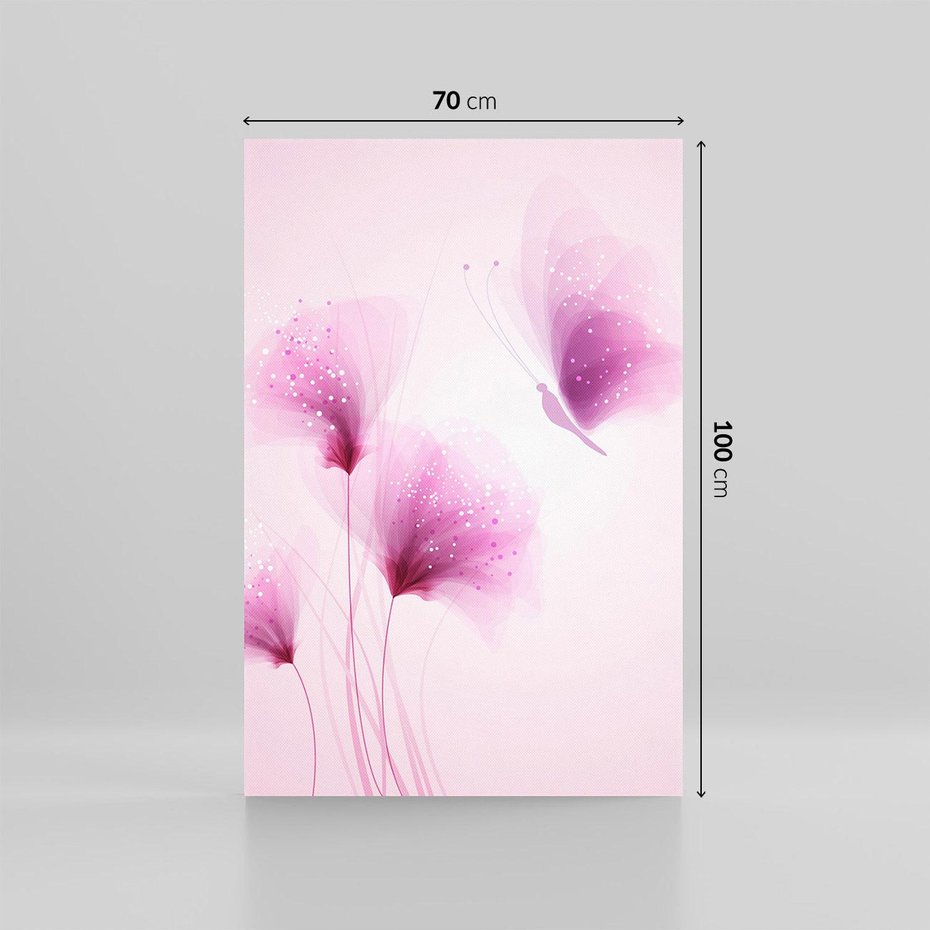 Obraz na płótnie 70x100 - Akwarelowe Kwiaty w Pastelach - kwiaty, akwarelowe