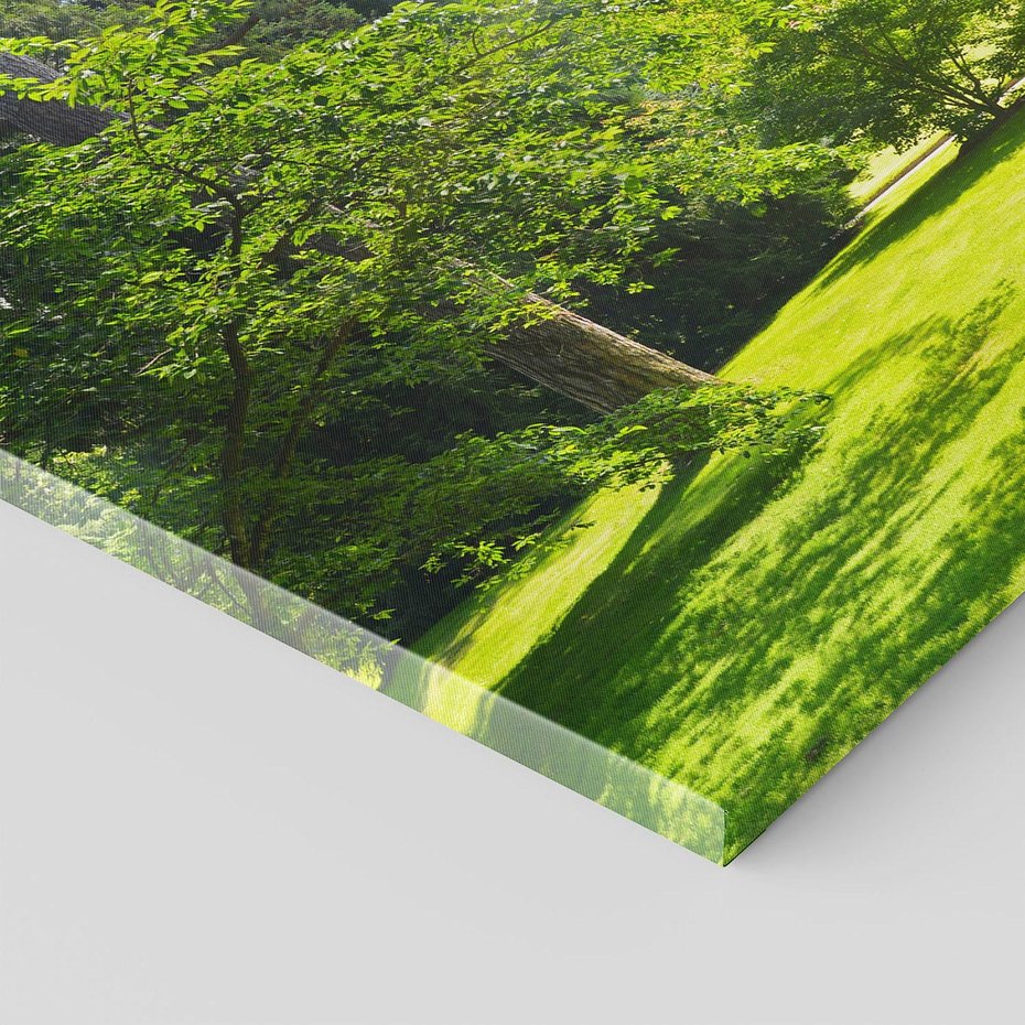 Obraz na płótnie 60x60 - Ogród: urok drzew i roślinności - ogród, drzewa