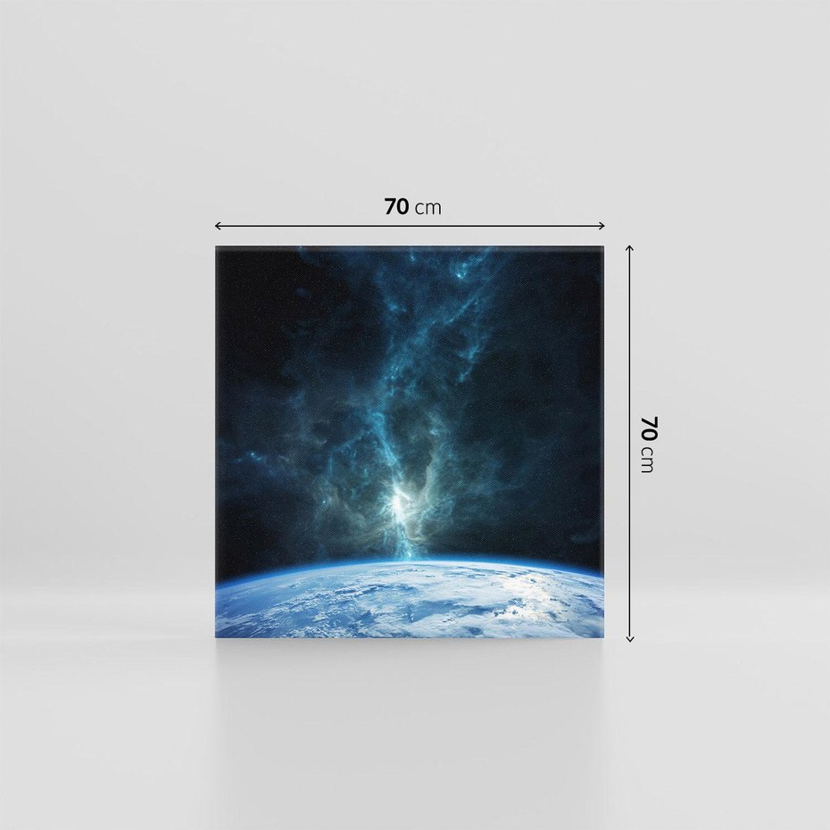 Obraz na płótnie 70x70 - Wędrówka przez galaktyki - ziemia, kosmos