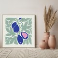 Obraz w ramie 80x80 - Symfonia Przestrzeni - figi, plakat - rama drewno
