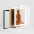 Plakat w ramie 40x50 - Kobieca Sylwetka w Stylu Modernistycznym - modernistyczny pakat, kobieca sylwetka - rama czarna