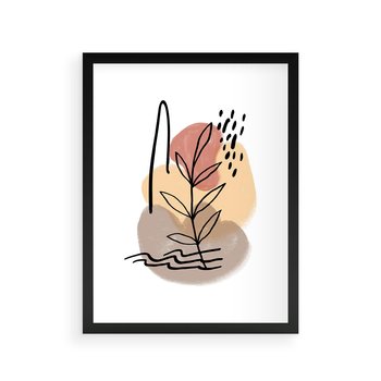 Plakat w ramie 40x50 - Konturem Przenikające - abstrakcja, sztuka nowoczesna - rama czarna