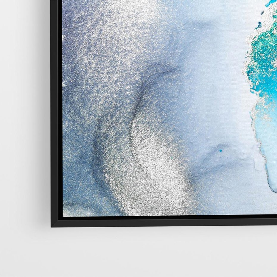 Obraz w ramie 70x50 - Marmur złotą akwarelą - marmur, akwarela - rama czarna