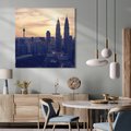 Obraz na płótnie 60x60 - Azja miasto w panoramie - Azja, miasto