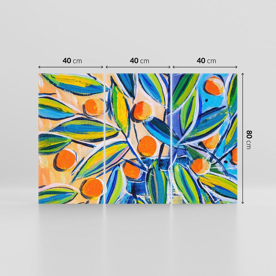 Obraz na płótnie 120x80 - Cytrusowa Abstrakcja - abstrakcja, owoce cytrusowe