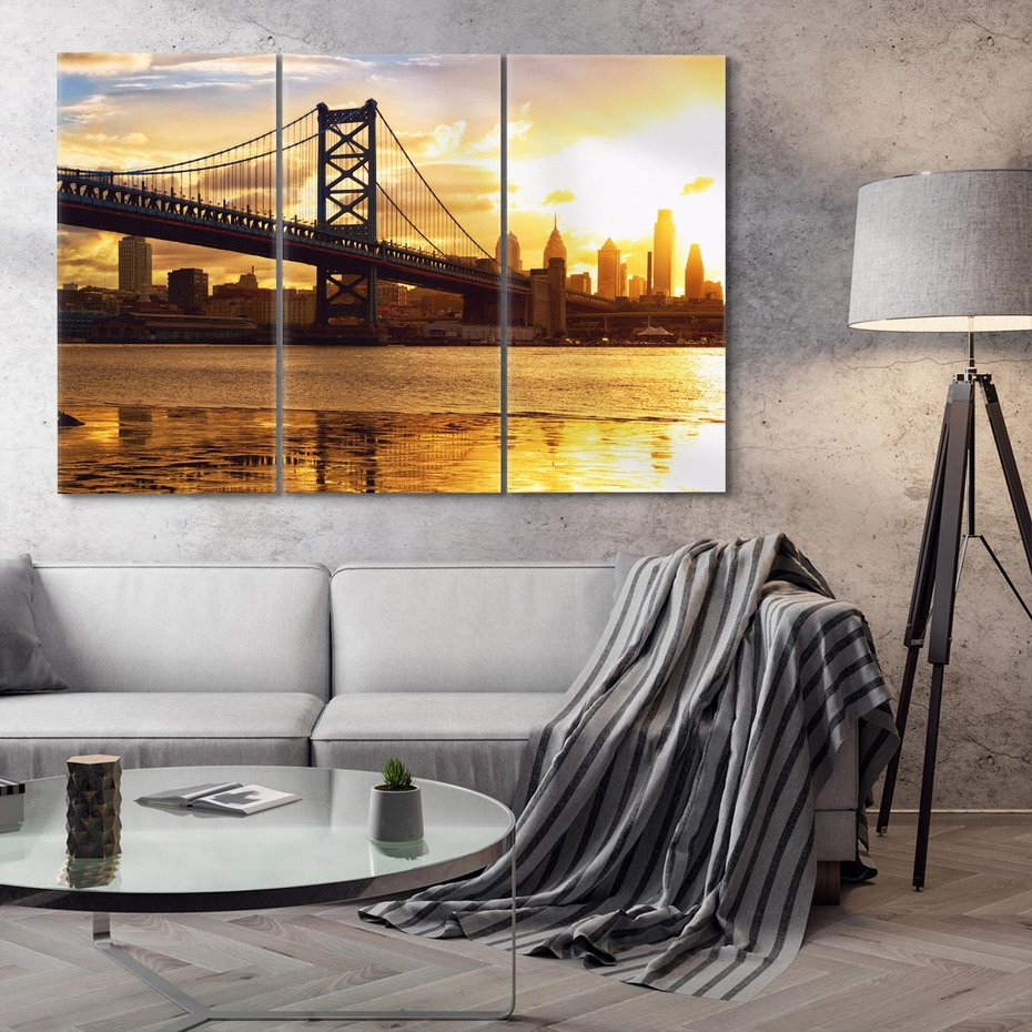 Obraz na płótnie 120x80 - Most w mieście - most, miasto