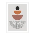 Plakat bez ramy 40x50 - Półkola i Boho Akcent - geometria, półkola