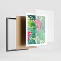Plakat w ramie 40x50 - Egzotyczna Przygoda - tropikalne, liście - rama czarna