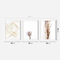Zestaw obrazy w ramie 30x40 galeria - Boho, trawy, suche - rama biała