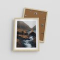 Plakat w ramie 30x40 - Spokój Natury - skandynawski, pejzaż - rama drewno