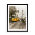 Plakat w ramie 50x70 - Tramwaj w Lizbonie - Lizbona, tramwaj - rama czarna