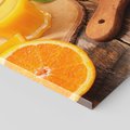 Obraz na płótnie 70x100 - Soczyste pomarańcze i soki - pomarańcze, soki