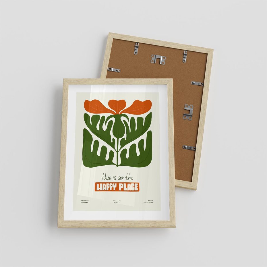 Plakat w ramie 30x40 - Rozkwitająca Gra - kwiaty, nowoczesny plakat - rama drewno