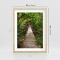 Plakat w ramie 30x40 - Przez Dżunglę - most, linowy - rama drewno