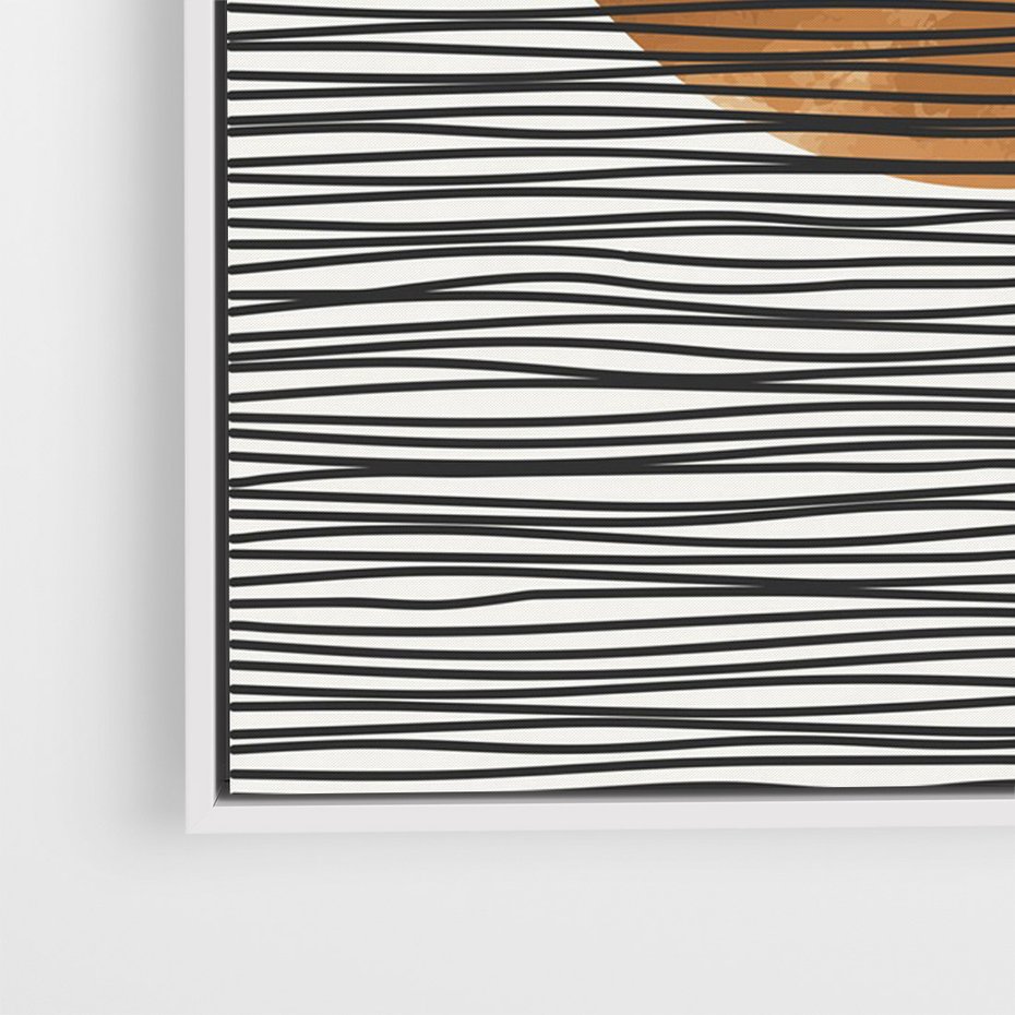 Obraz w ramie 50x70 - Okrąg Mocy - boho obraz, geometria - rama biała