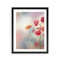 Plakat w ramie 40x50 - Urok natury - kwiaty, akwarela - rama czarna