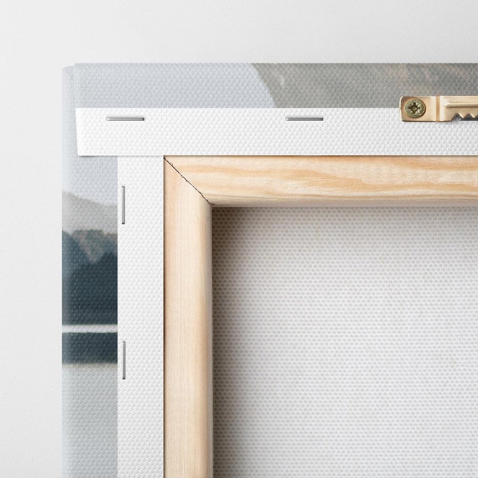 Obraz na płótnie 80x120 - Refleksje Natury - morze, łódka