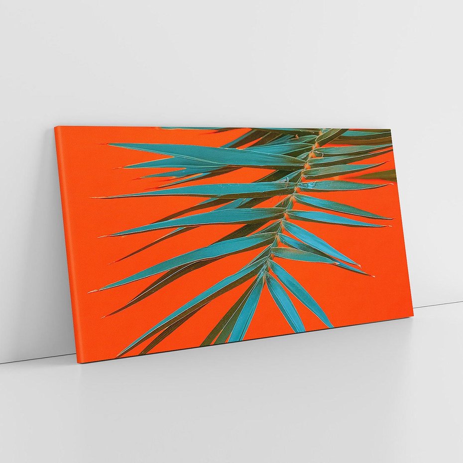 Obraz na płótnie 120x60 - Egzotyczny Urok - liście, palma