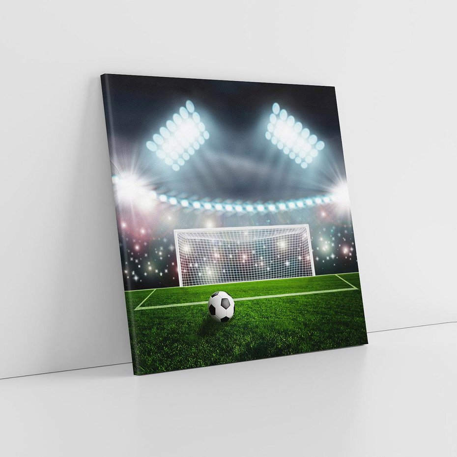 Obraz na płótnie 70x70 - Strzał do bramki - piłka, nożna