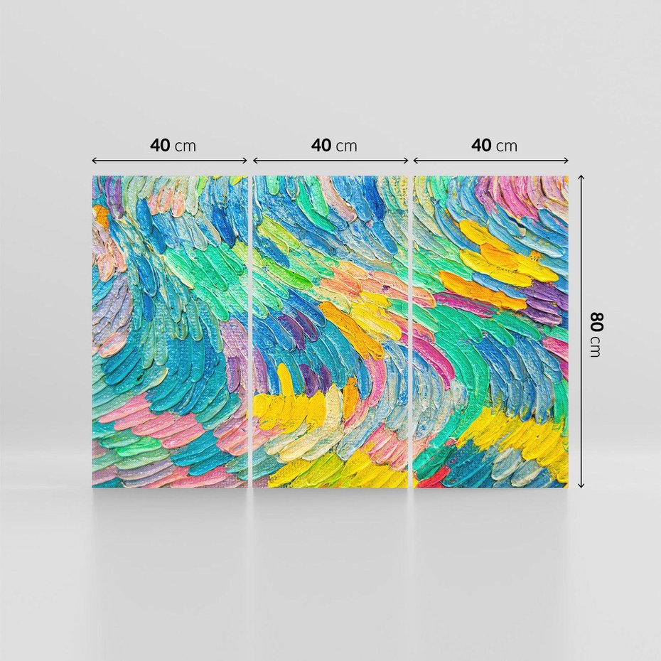 Obraz na płótnie 120x80 - Egzotyczne Pióra - abstrakcyjne dzieło, farby olejne