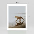 Plakat bez ramy 40x50 - Przyjaciel na Plaży - pies, na plaży