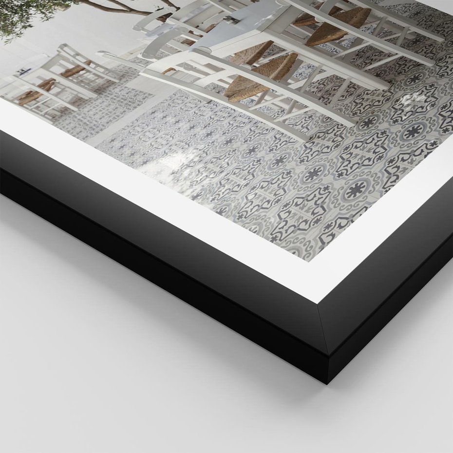 Plakat w ramie 40x50 - Włoska restauracja pełna smaków - włoska, restauracja - rama czarna