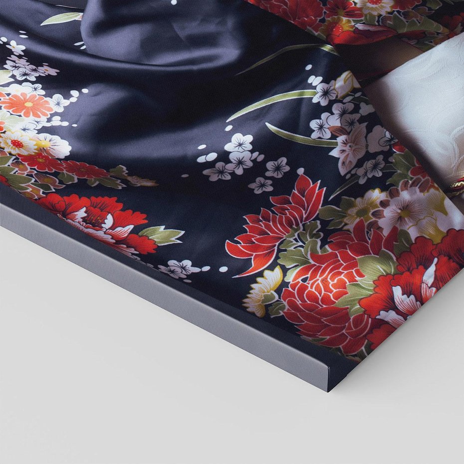 Obraz na płótnie 80x120 - Elegancka japońska gejsza - japońska, gejsza