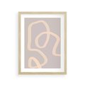 Plakat w ramie 30x40 - Nowoczesne Odbicia - minimalistyczny obraz, nowoczesny - rama drewno