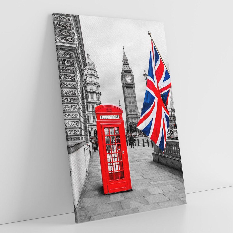 Obraz na płótnie 70x100 - Londyńska Budka przy Big Benie - Londyn, budka