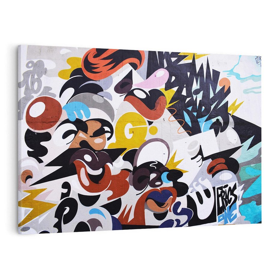 Obraz na płótnie 120x80 - Moc kolorów w graffiti - graffiti