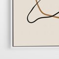 Obraz w ramie 70x100 - Bezczasowe Kontury - abstrakcyjne linie, zaplątane - rama biała