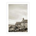 Plakat bez ramy 40x50 - Kamienny Dom w Odcieniach Sepii - stary kamienny dom, odcienie sepii