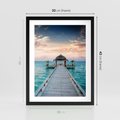 Plakat w ramie 30x40 - Morski Pomost - morze, pomost - rama czarna