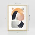 Plakat w ramie 30x40 - Graficzna Kreatywność - abstrakcyjna grafika, plamy - rama drewno