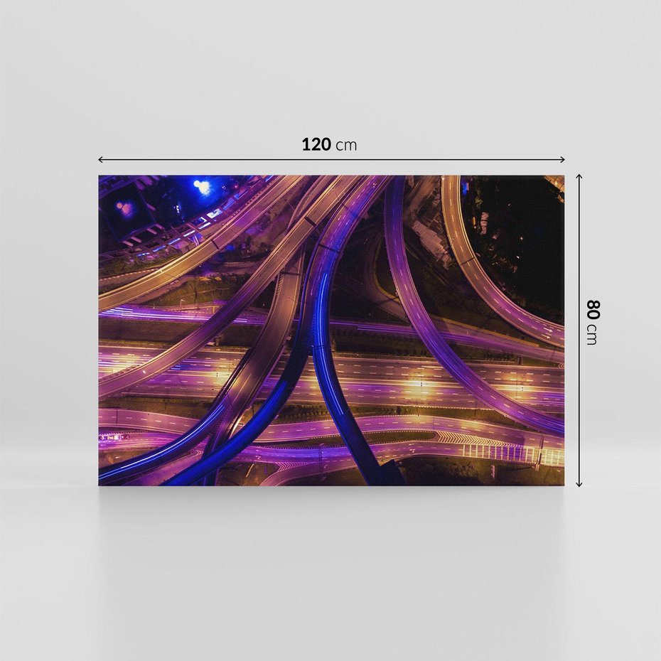 Obraz na płótnie 120x80 - Wiadukty i autostrada - Węzeł drogowy w USA - wiadukty, autostrada