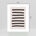 Plakat bez ramy 40x50 - Strukturalna Rewolucja Form - minimalizm, czarne pasy