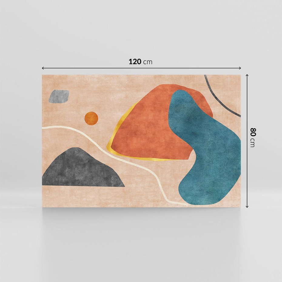 Obraz na płótnie 120x80 - Miedziana Ekspresja - abstrakcyjne kształty, plamy