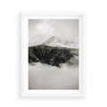 Plakat w ramie 50x70 - Zimowa Wielkość - górski krajobraz, zima w górach - rama biała