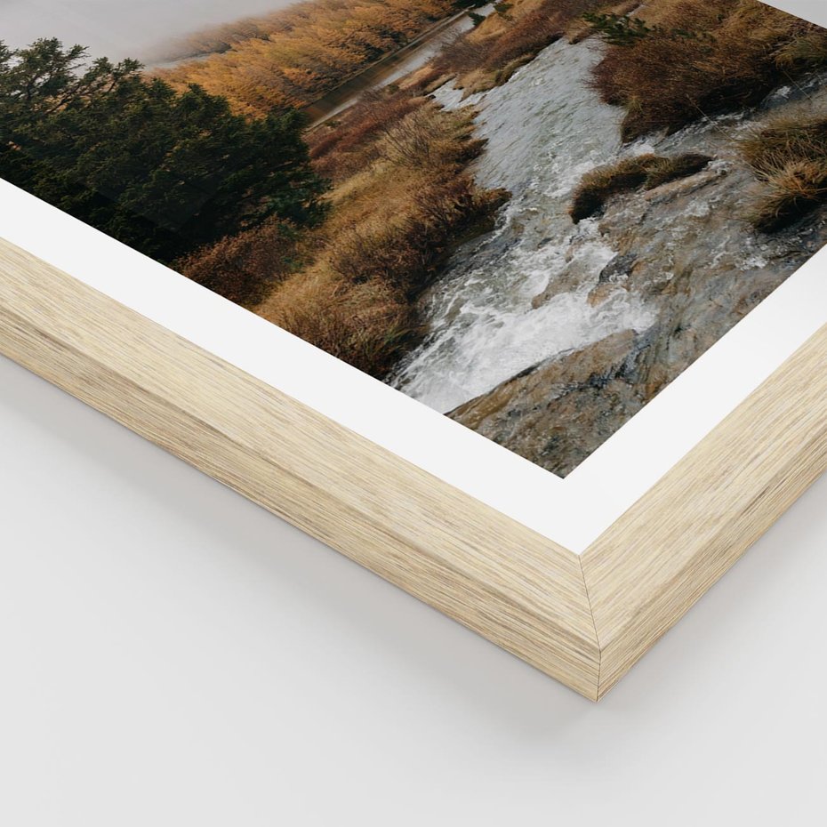 Plakat w ramie 40x50 - W Górskiej Dolinie - artystyczna fotografia, las - rama drewno